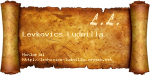 Levkovics Ludmilla névjegykártya